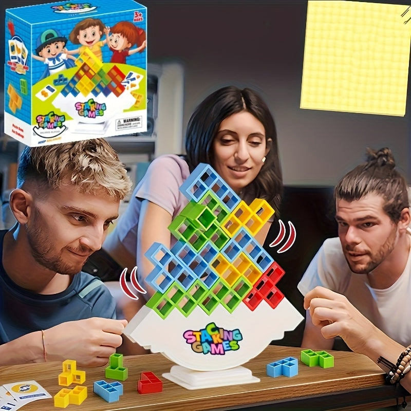 Strategic Building Block Game - Great for Family Fun Night & Kids' Parties, Perfect Gift for the Holidays like Christmas & Thanksgiving.