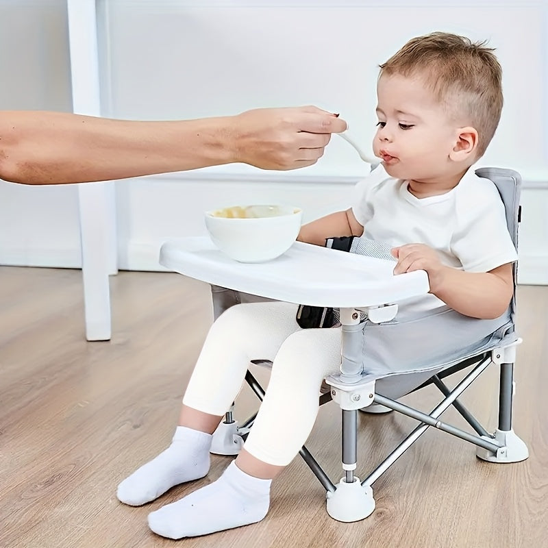 Child's Folding Dining Chair with Detachable Tray, Portable Design for Home Meals and Picnics, Perfect Easter Gift