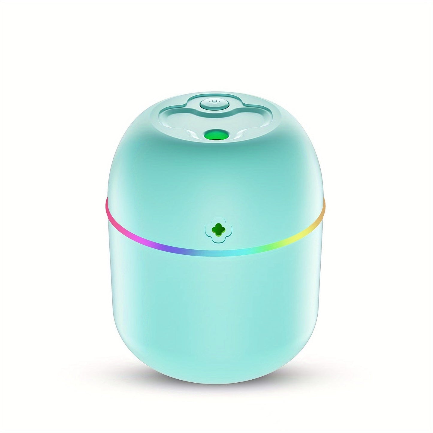 Small humidifier and aromatherapy diffuser that runs on USB power, featuring ambient light - Great for use at home, in the office, or in the car. Makes a perfect gift for Christmas, New Year, Valentine's Day, and weddings.