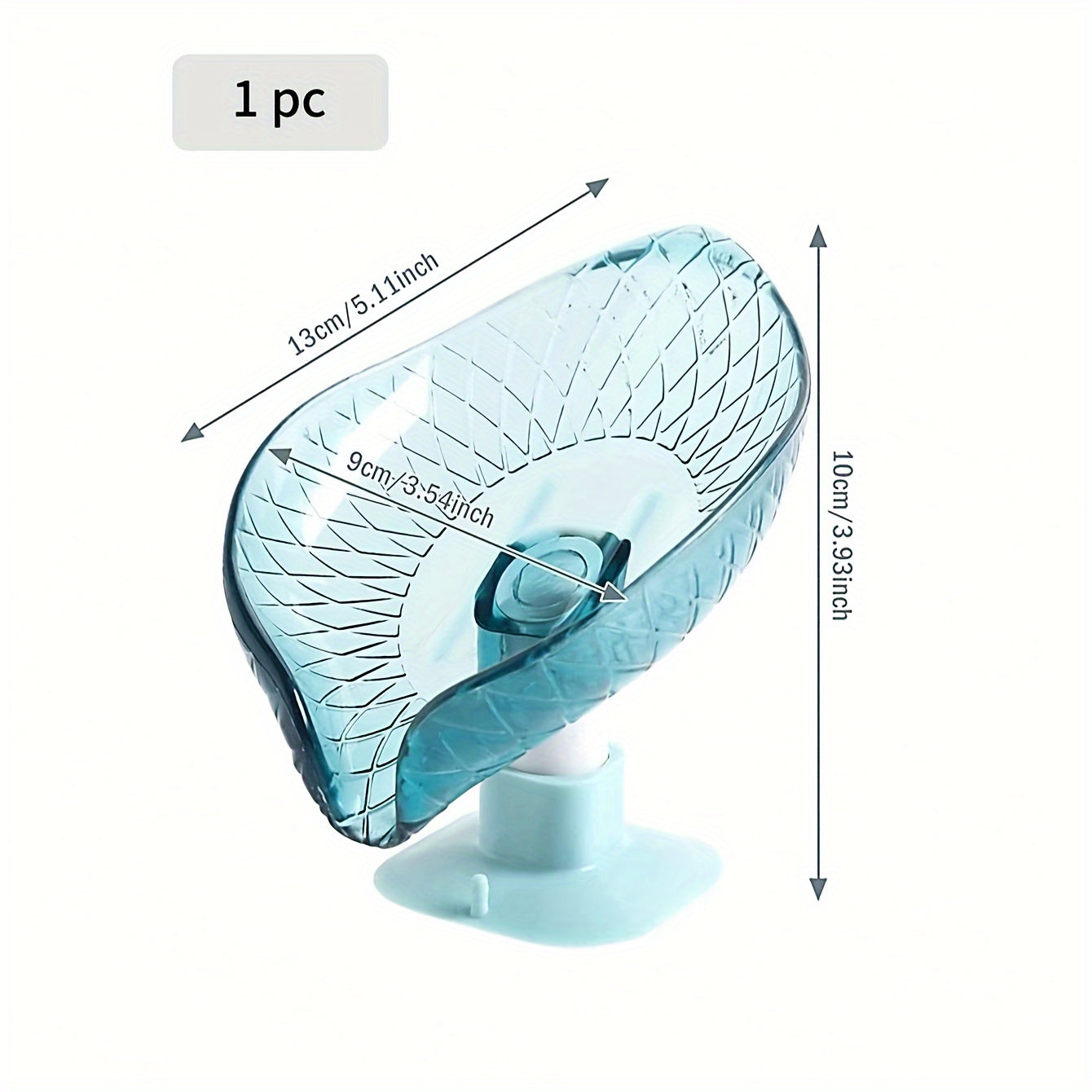 Plastic Soap Dish with Suction Cup and Wall Mount for Bathroom, Oval Design Soap Tray with Draining feature, Halloween and Christmas Décor.