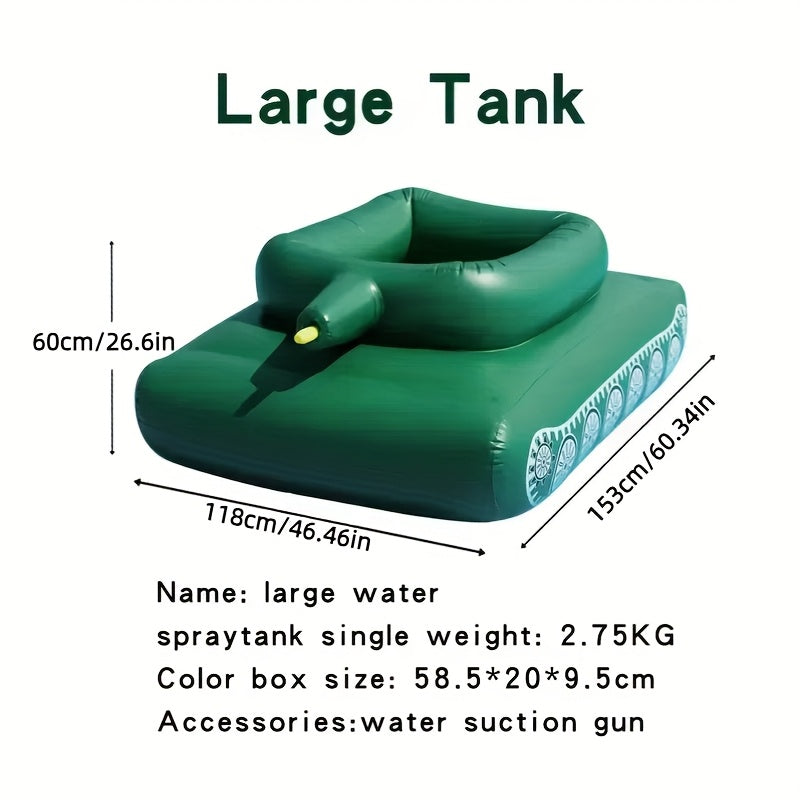 One set of casual holiday party supplies for water parties, includes spray gun, swimming pool floating bed made of durable PU and PVC materials, inflatable water tank swimming pool raft