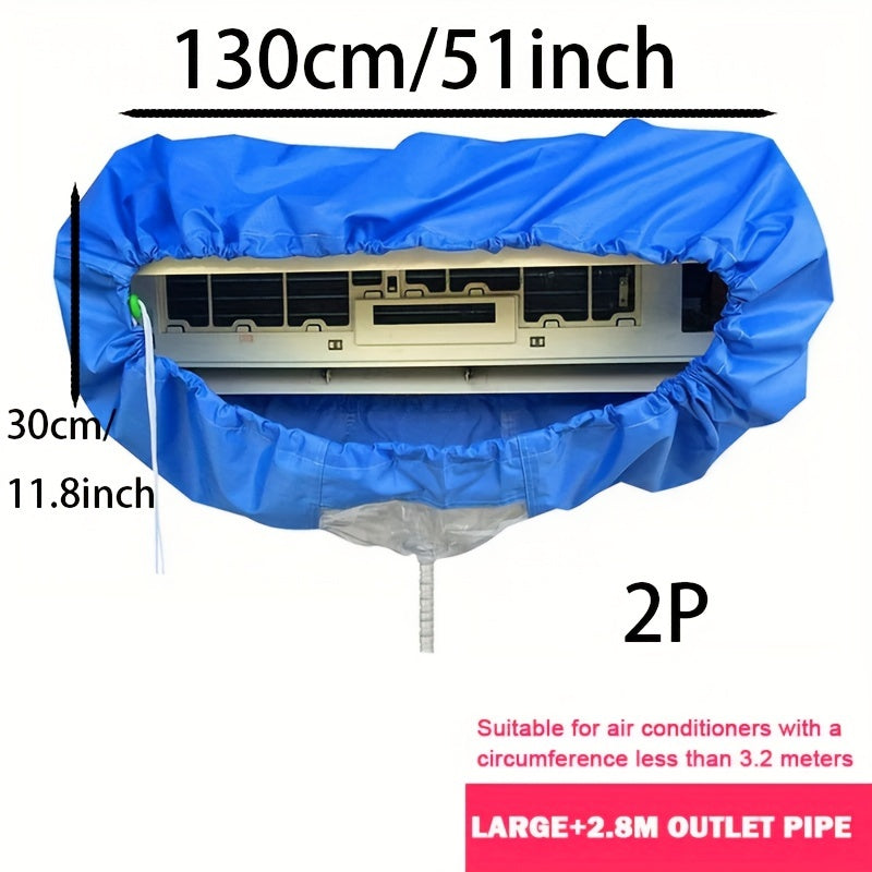 1 piece of Large Air Conditioning Cleaning Cover, suitable for air conditioners measuring 95-130cm. This Hanging Air Conditioning Water Washing Bag is reusable and comes with a drainage pipe, making it the perfect summer cleaning tool.