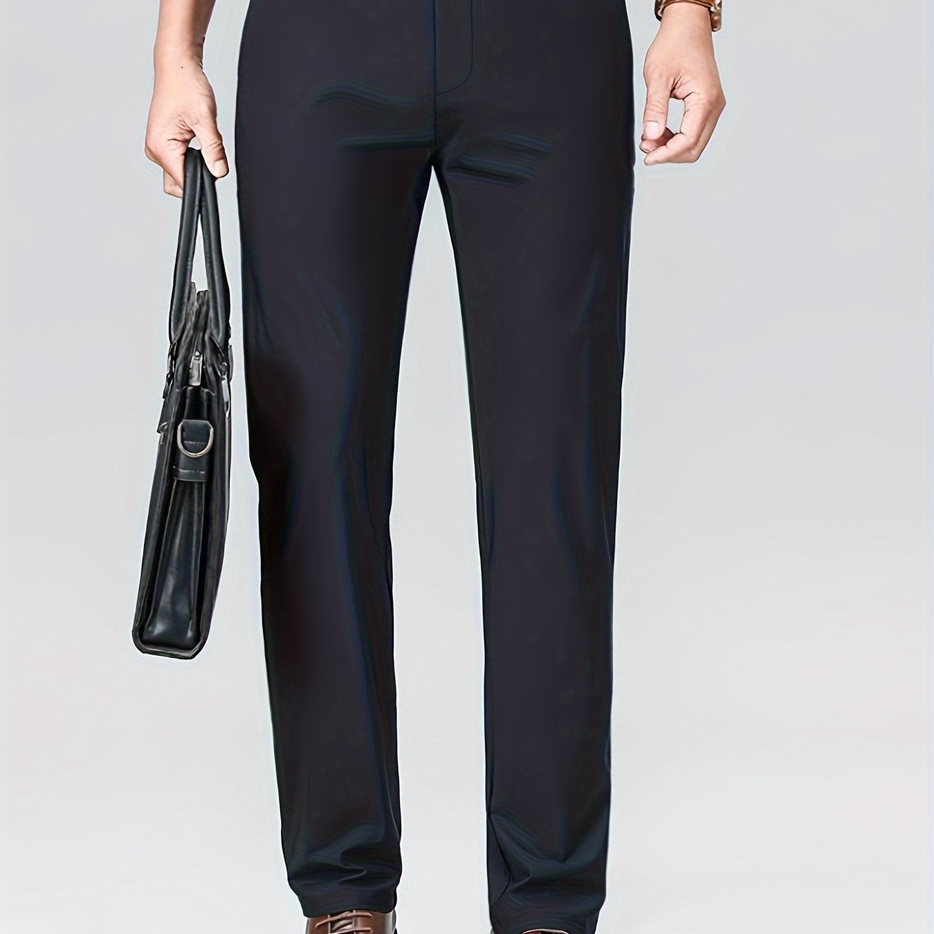 Men's straight suit pants are ideal for business activities and offices.