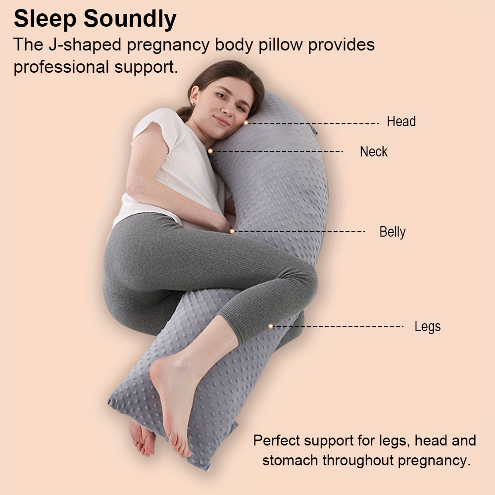 Comfortable Waist Support, Soothing Cuddle Design - Ultra-Soft Maternity Pillow for Side Sleeping made of Polyester