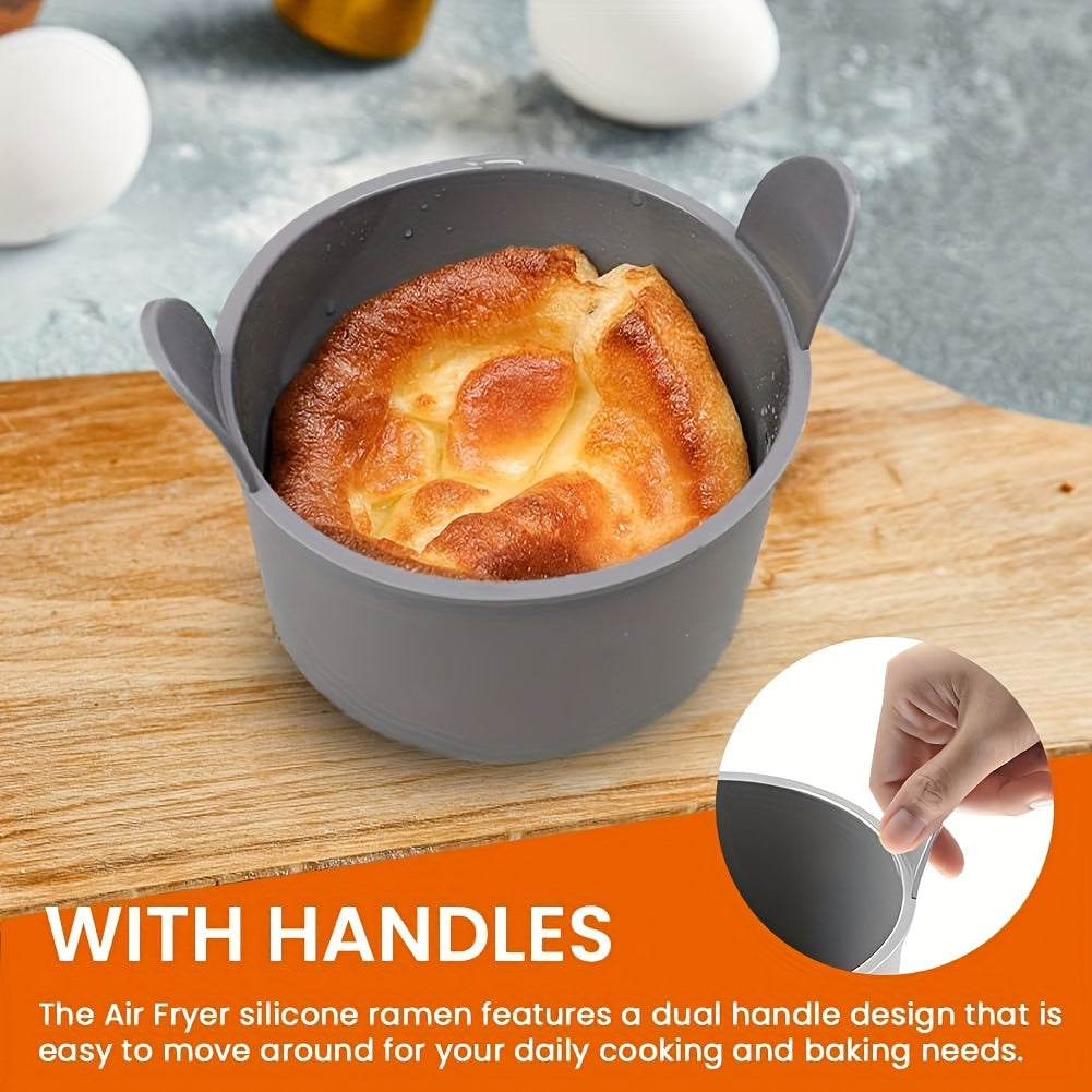 Non-Stick Silicone Egg Poaching Cups for Air Fryer - Easy Release, Space-Saving, Heat-Resistant Egg Pots for Deliciously Cooked Eggs