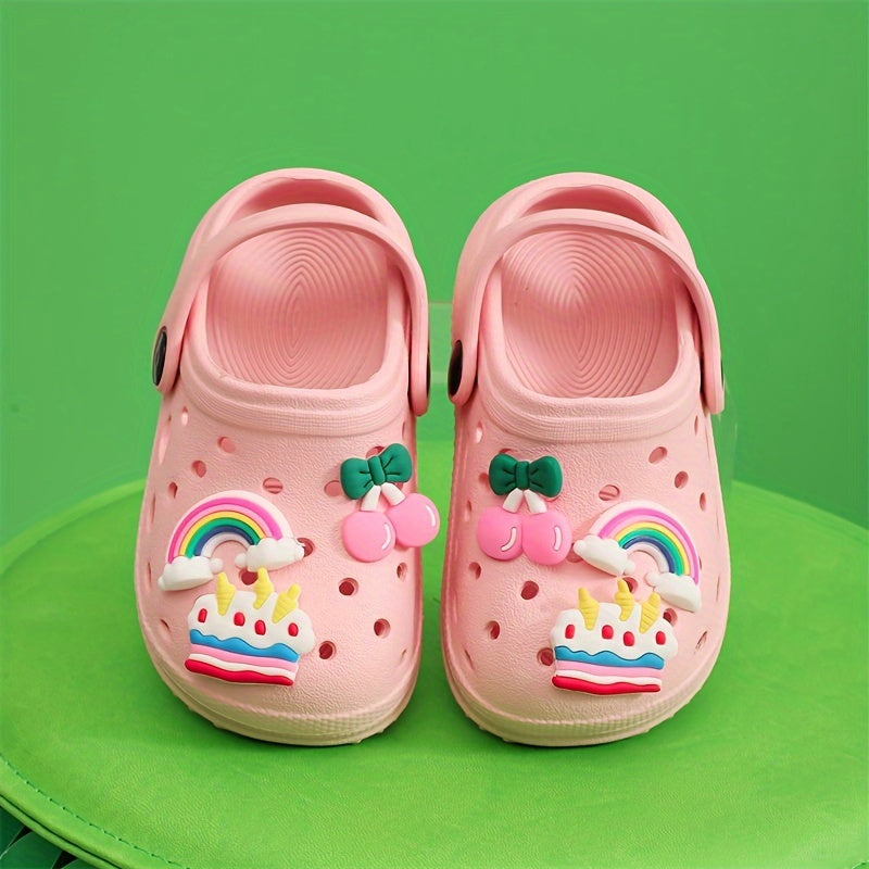 New girls' EVA hole shoes for indoor and outdoor wear. Available for summer activities at home and on the beach.