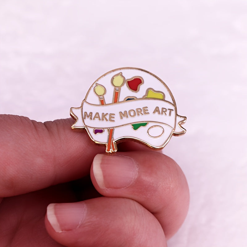 Create More Art with this Artist Palette Enamel Lapel Pin, Adorable UV Plated Zinc Alloy Brooch for Shirts, Hats, Jackets, and Hoodies, Unique Backpack Collar Decoration for Creative DIY Enthusiasts, Perfect for Everyday Wear and Gift-Giving