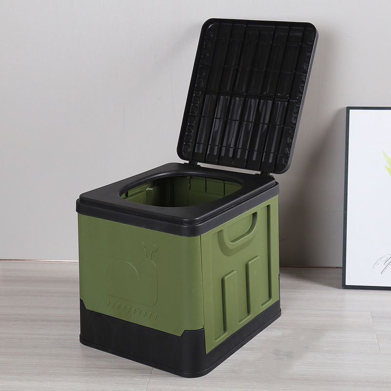 New portable toilet made of PP material, suitable for adults. Extra large and folding, it is ideal for camping, travel, hiking, and beach trips. Perfect for use in cars.