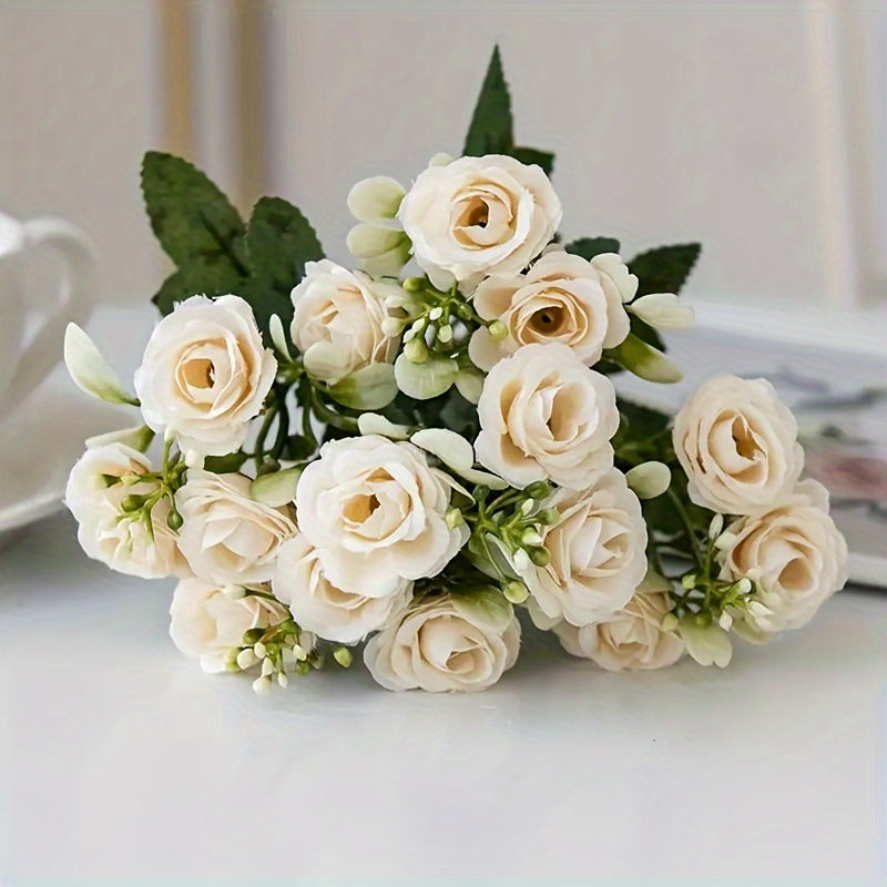 Artificial rose bouquet for weddings, birthdays, and home decor - ideal for any room.