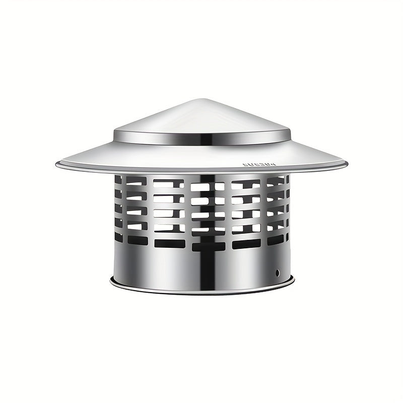 Protect your outdoor flue with this Stainless Steel Chimney Cap. Measuring at 20.32 cm round with a mesh screen, this 304 Vent Pipe Rain Cover has a 19.99 cm inner diameter to ensure protection from rain and other outdoor elements.