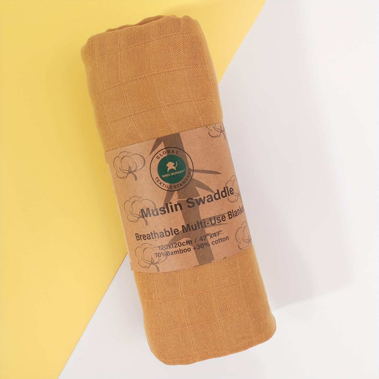 Sumptuously Soft and Breathable Bamboo Swaddle Blanket from Bindimonkey - Gentle on Skin, Hand Wash Recommended, Must-Have for Babies