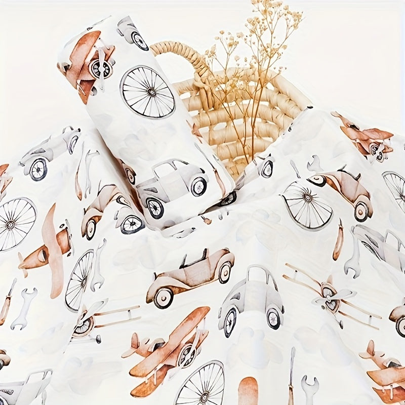 The Elinfant Baby Muslin Throw Blanket in Bamboo Cotton Gauze, featuring a Digital Print, doubles as a Wrap Towel and Bath Towel. Perfect for Halloween and Christmas Gift-Giving.