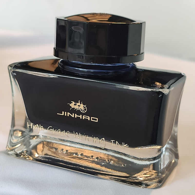 Jinhao 50ml Premium Fountain Pen Ink in Black/Blue/Blue Black, perfect for writing and calligraphy enthusiasts.