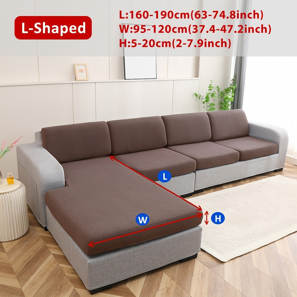 1 piece water-resistant sofa cover with classic elasticity, non-slip design, and easy care to protect and style furniture.