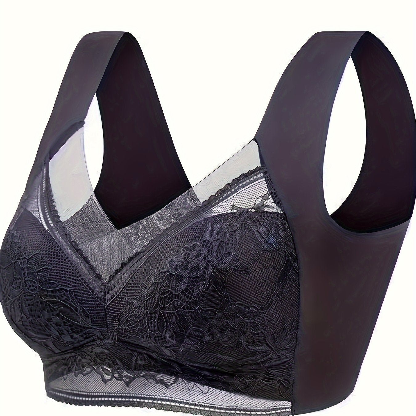 Thin lady's one-piece brassiere with no rims, seamless back, non-scar, and breast-binding feature.