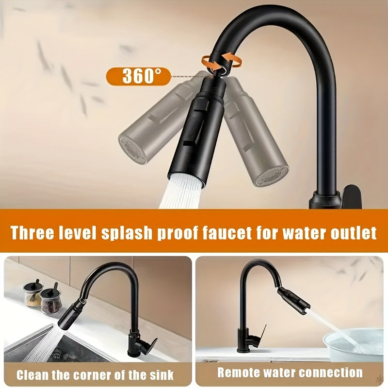 Splash-Proof Faucet Extender with Rotating Spout and Universal Connector: The Ultimate Solution for Preventing Splashing.