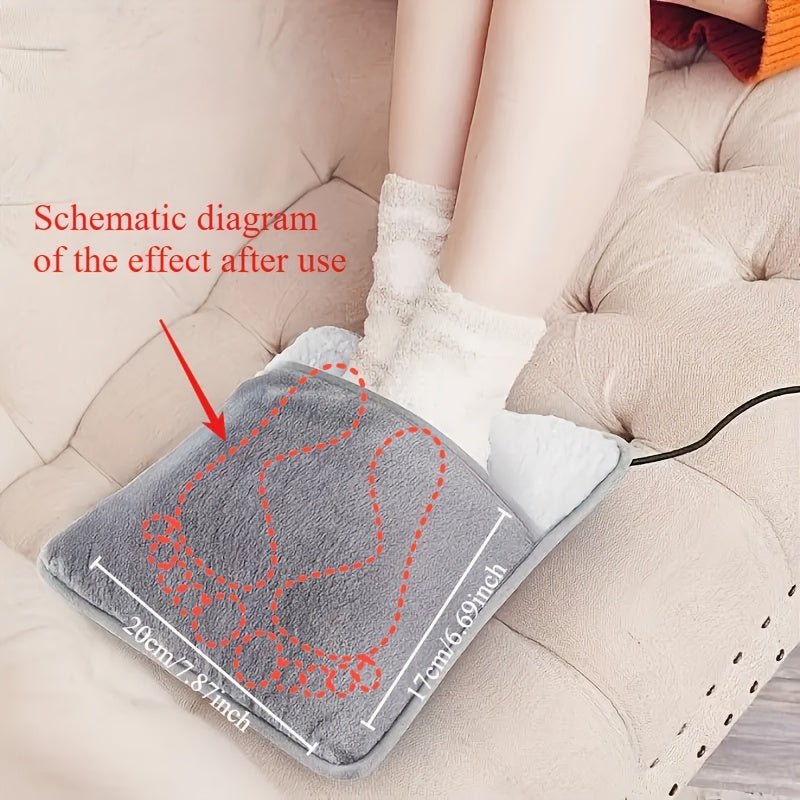 No need for batteries with this square foot heating pad, made of soft plush washable material and USB-powered for convenient portability. The 9W electric foot warmer is eco-friendly, using wheat straw material for added comfort and warmth.