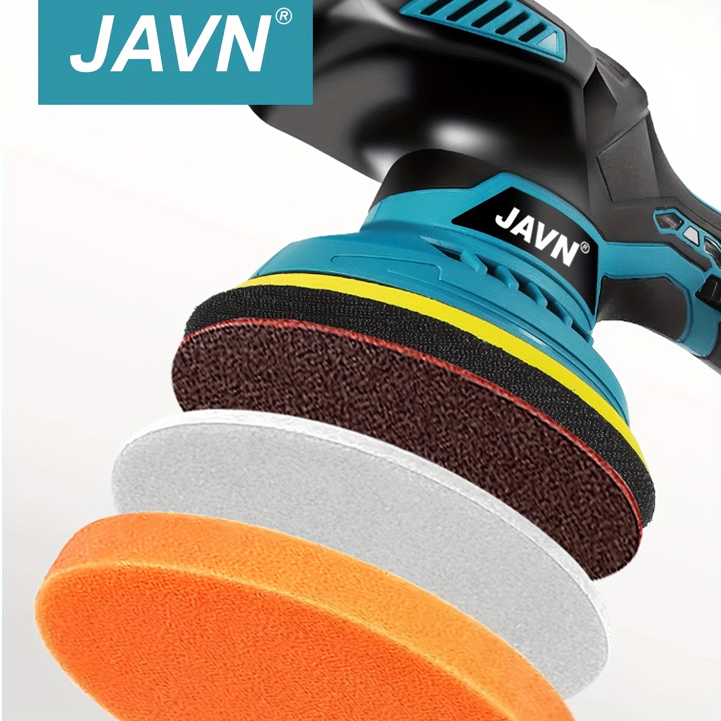 JAVN 5000RPM Cordless Mini Polisher with 6 Gears and Adjustable Speed, ideal for car polishing, waxing, and repairs. USB Charging.