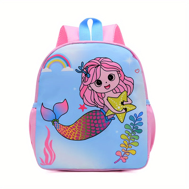 1pc Animal School Backpack for Boys and Girls, Cute Cartoon Design, Ultra Light and Load Reducing