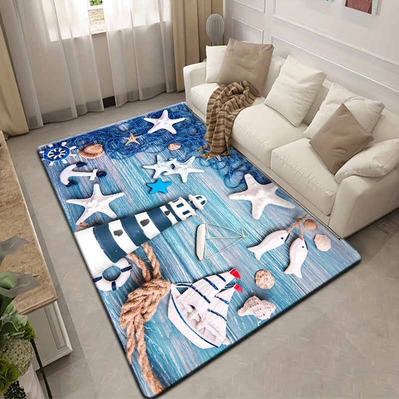 Soft flannel floor mat for the toilet and bathtub, with an absorbent edge foot mat. Perfect for the bedroom, living room, coffee table, balcony, bay window, and door. Featuring a stylish printed design and exceptional absorbency.