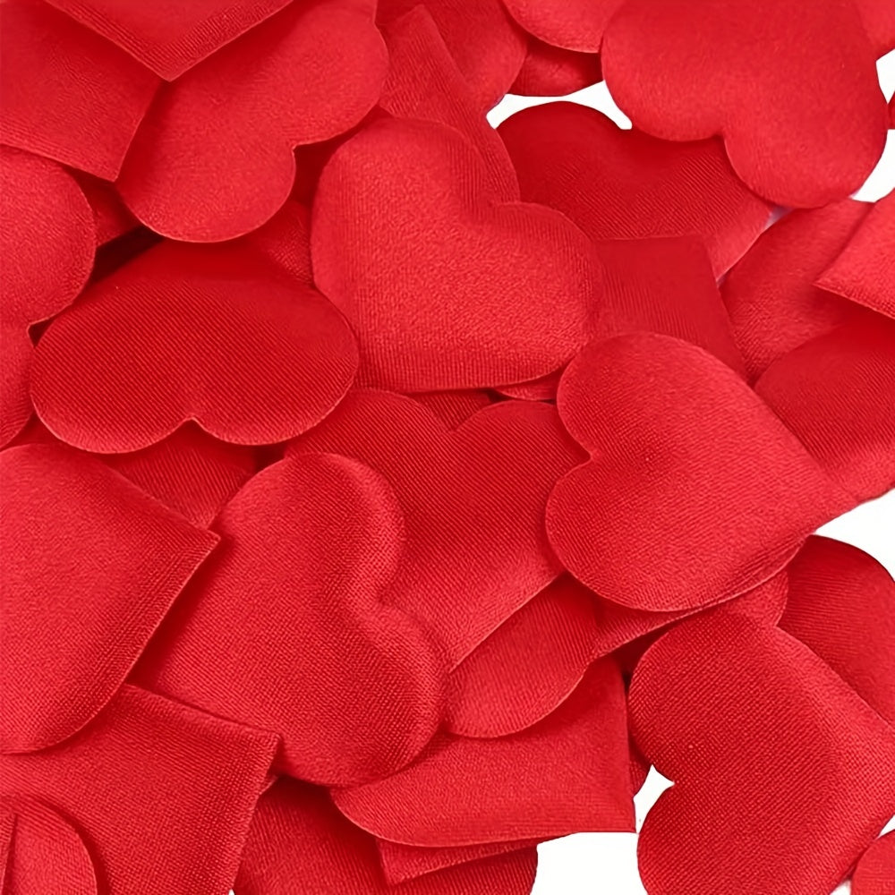 100 pieces of red heart-shaped petal confetti for wedding and Valentine's Day table decoration.