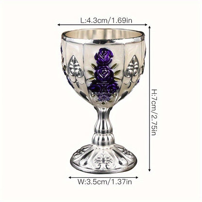 Small golden wine glass, high-footed wine glass, golden cup, banquet wine glass, tea water cup, holy water cup, wine accessories, decorative ornaments.