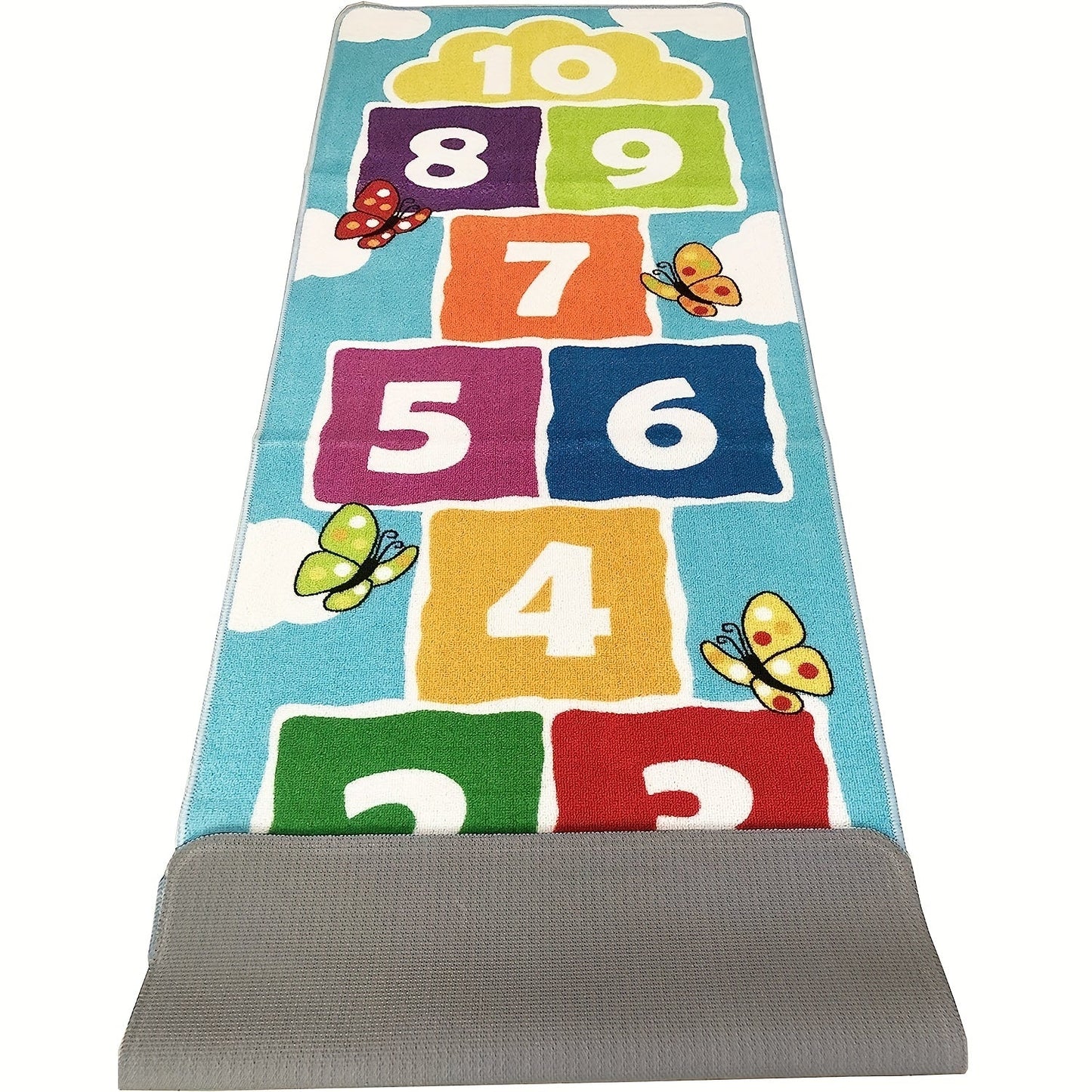 One piece of Non-Slip Floor Rug designed for Kids - Gentle and long-lasting Playroom Carpet perfect for Boys and Girls