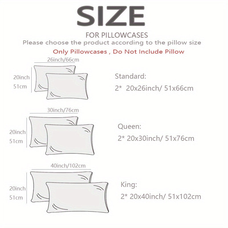 This set includes 2 soft sanded pillowcases made of 100% polyester. These non-wrinkle pillowcases are easy to care for and fade-resistant. They are crafted from lightweight 90g woven fabric that is machine washable. Please note that pillows are not