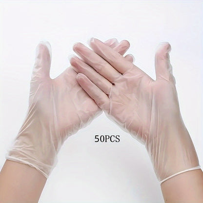 [Top Pick] Clear Disposable Gloves, Ethylene Vinyl Gloves, BPA and Latex Free, for Kitchen Cooking, Food Handling, Baking, Powder-Free, Safe Cleaning Gloves