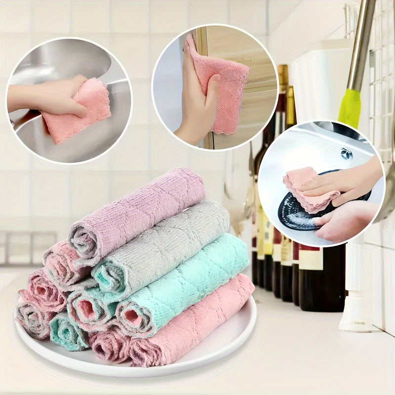 10 premium cotton hand towels for kitchen and bathroom - ultra absorbent and durable for efficient cleaning, multi-purpose.