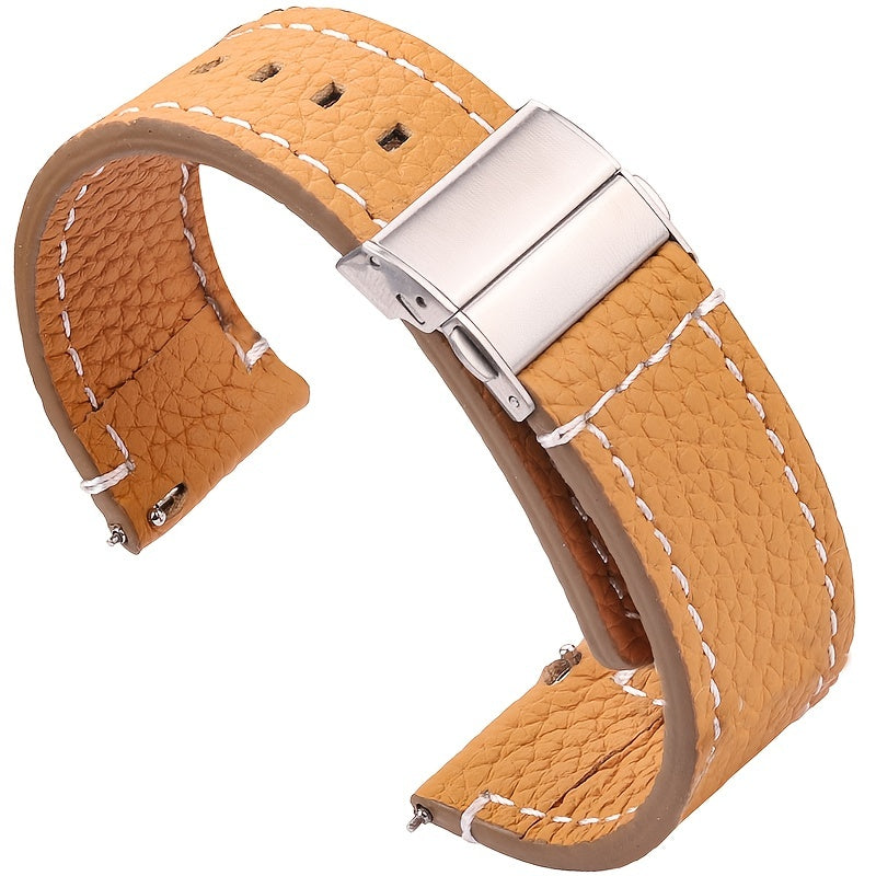 Premium Quality Leather Smart Watch Band, Comfortable and Long-lasting 18mm 20mm 22mm 24mm Quick Release Strap for Men and Women, Perfect for Gifting