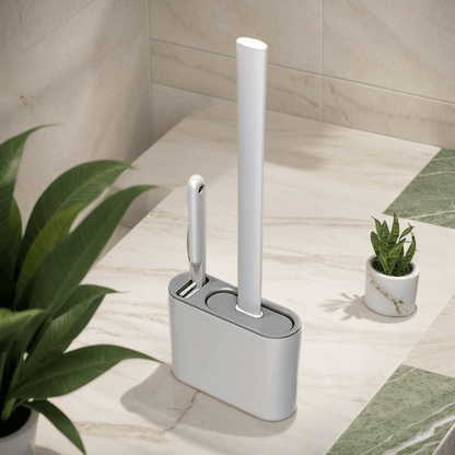 The WYX Toilet Brush is an innovative household tool designed with a long handle for reaching all areas with ease. It is equipped with soft bristles and a convenient base for simple storage.