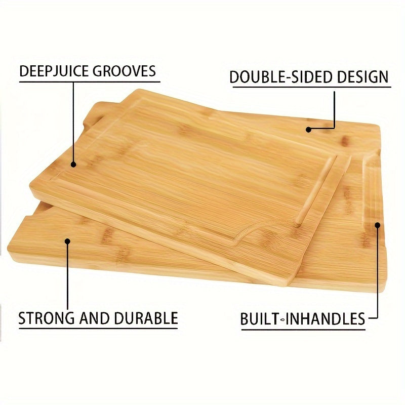 Set of four bamboo cutting boards with holder - Premium kitchen chopping boards for fruits, vegetables, and meats. Perfect addition to any kitchen.