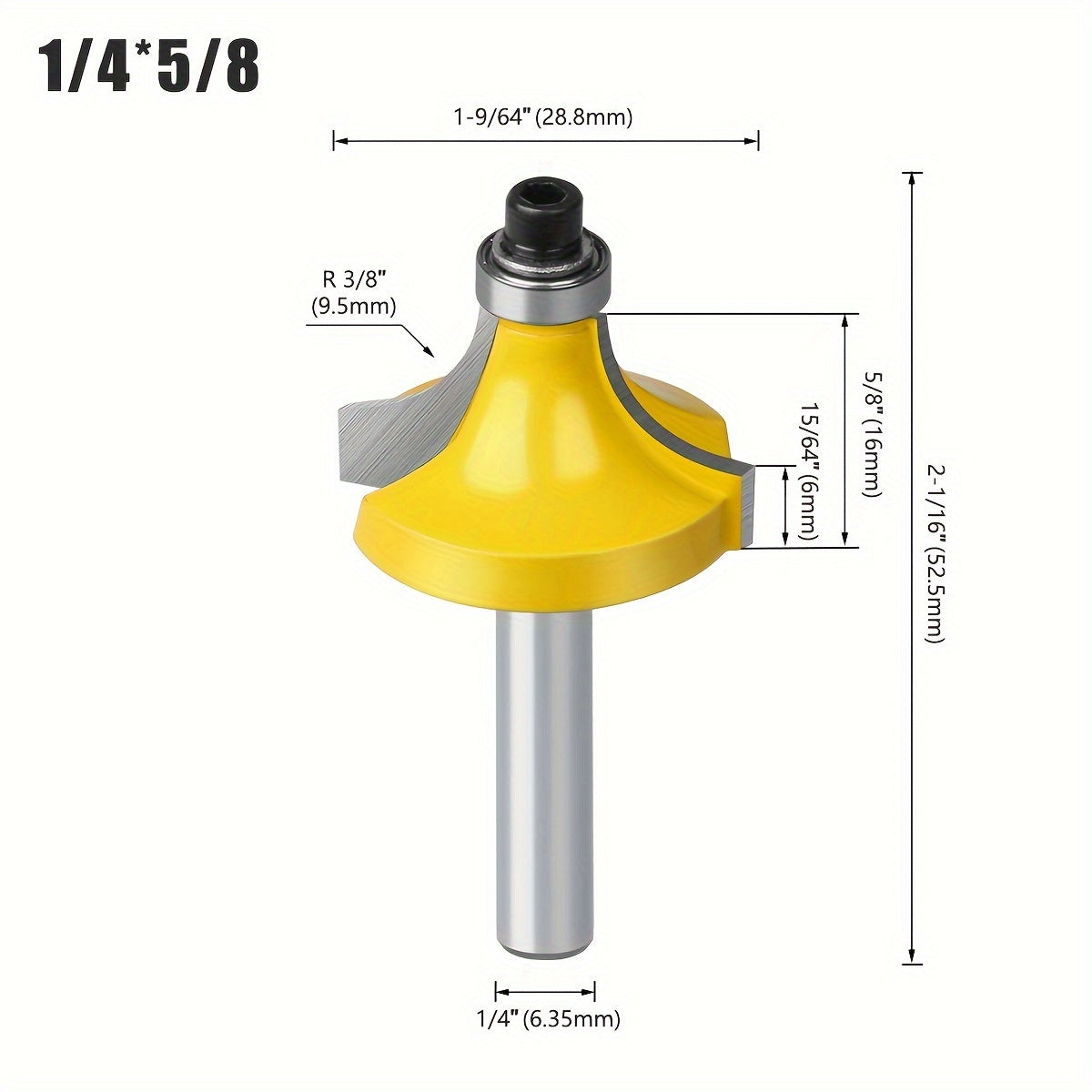 Set of 15 6mm router bits with 1/4" and 8mm shanks for woodworking in a wooden case. Ideal for trimming, slotting, and engraving wood with tungsten carbide milling cutters.