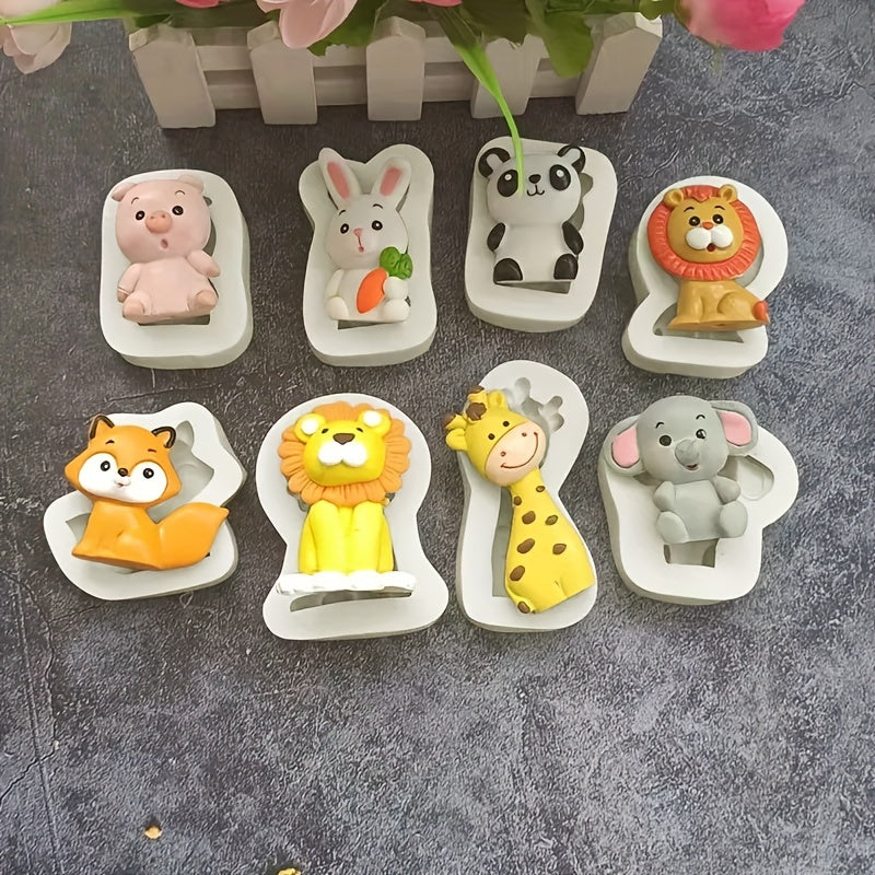 1 piece of adorable cartoon animal silicone molds for baking, cake decorating, and more. This food-grade ice tray mold can be used for fondant, chocolate, panna cotta, pudding, jelly, and resin clay. A fun addition to any kitchen!