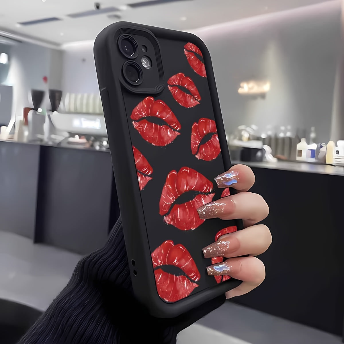 Flame Red Lips Sexy Lipstick Red Lipstick European/American Girls Trendy Phone Case for Xiaomi/Redmi models