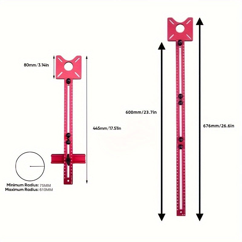 Router milling groove bracket for cabinet hardware installation, woodworking template for drawer cabinet hole drilling.