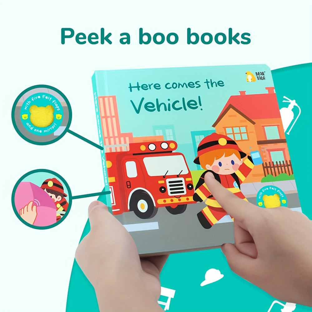 The Car Is Coming!" Felt Petal Book promotes fine motor skill development in children through interactive play.