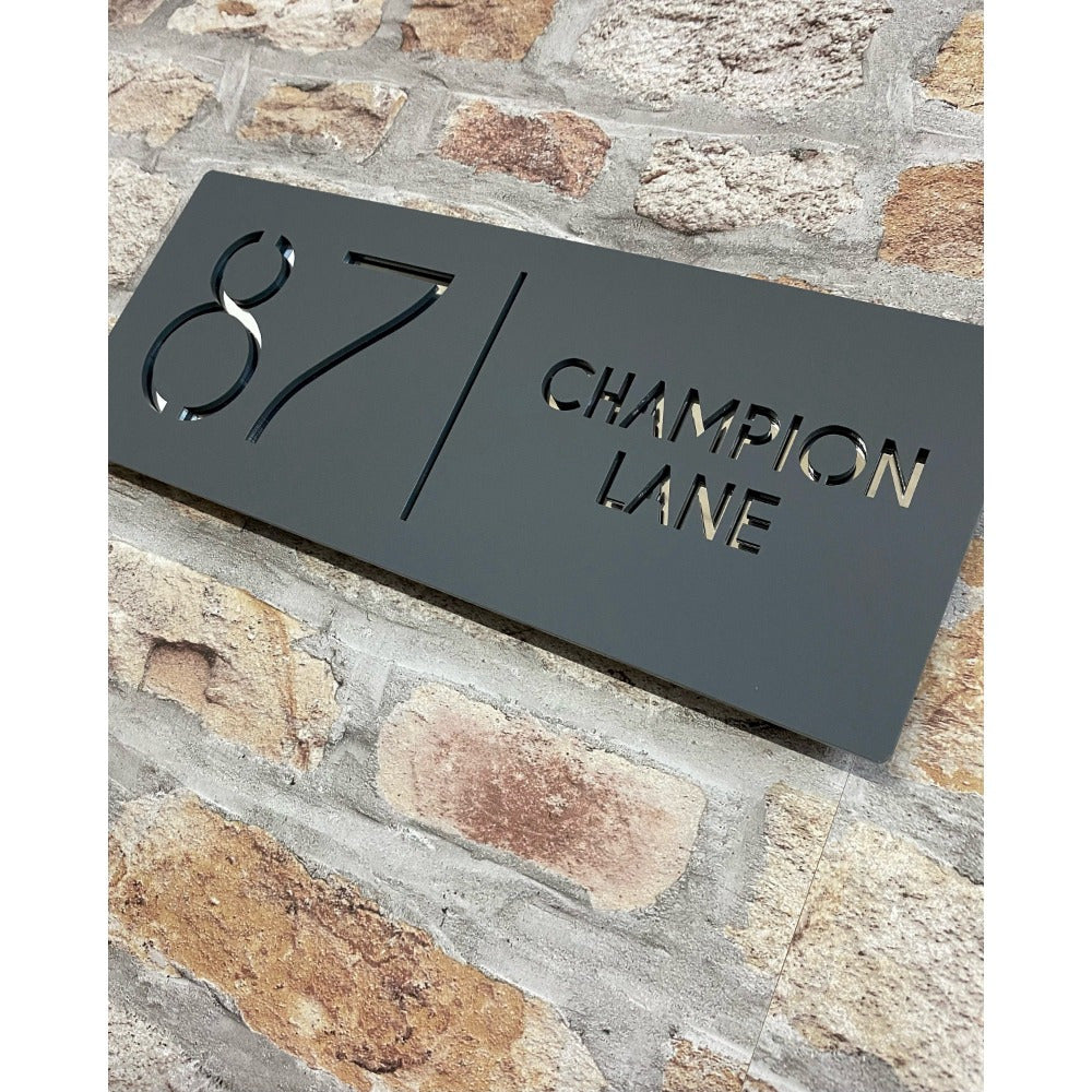 Contemporary Acrylic House Number Sign - Stylish Door Plaque in a Variety of Colors for New Residences