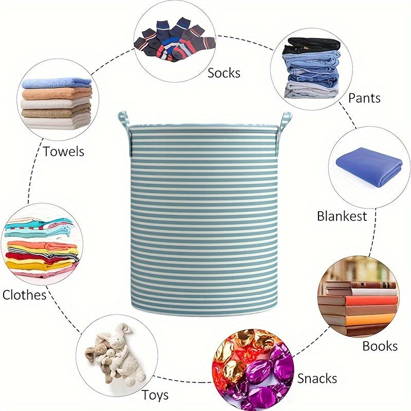 Foldable Storage Basket made from Non Woven fabric, perfect for dirty laundry in the bathroom or as a toy storage bucket.