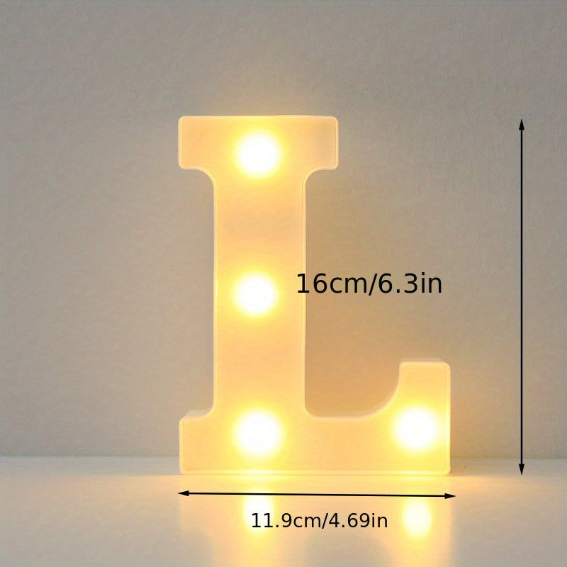 Luxury LED alphabet letter lights for home decoration. Perfect for weddings, birthdays, and Christmas parties.