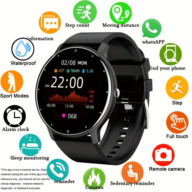 Men's sport multifunction waterproof smartwatch with full touch screen for Android and iOS - Smart Watches