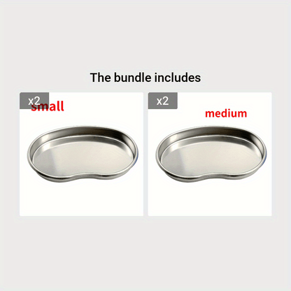 Reusable stainless steel kidney tray for medical waste disposal, ideal for dental and surgical use in laboratories.