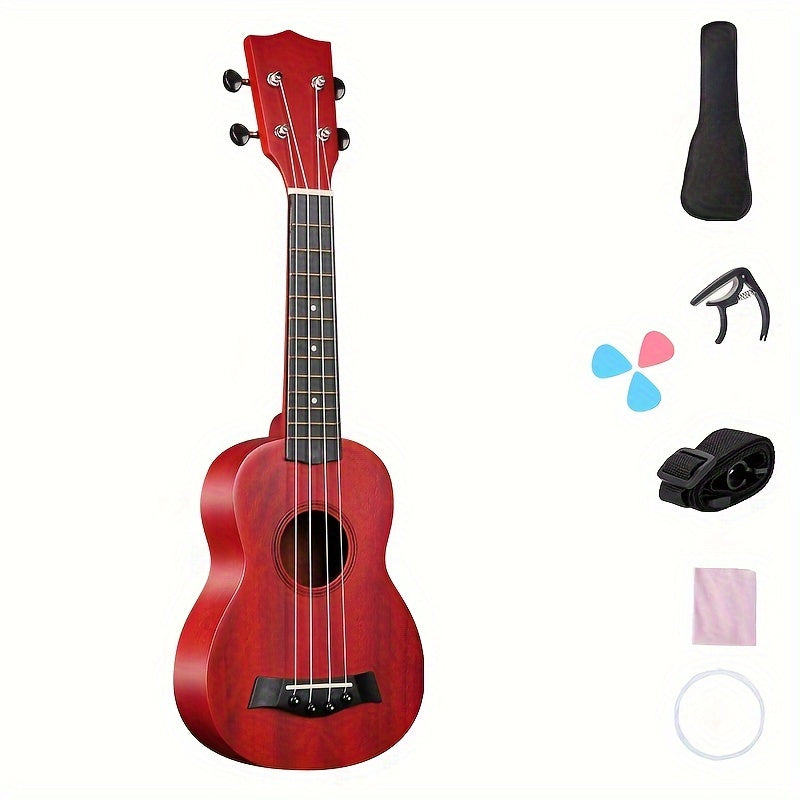 53.34 cm Soprano Wood Ukulele with accessories and Eid Al-Adha greetings