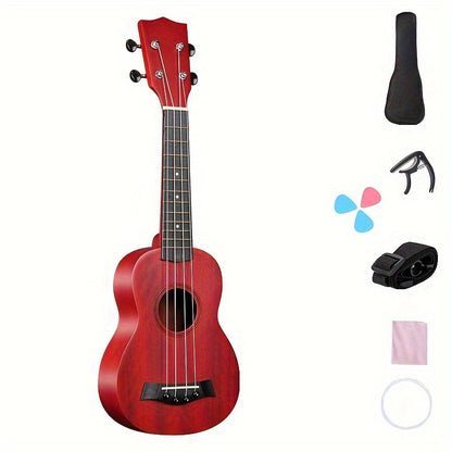 53.34 cm Soprano Wood Ukulele with accessories and Eid Al-Adha greetings