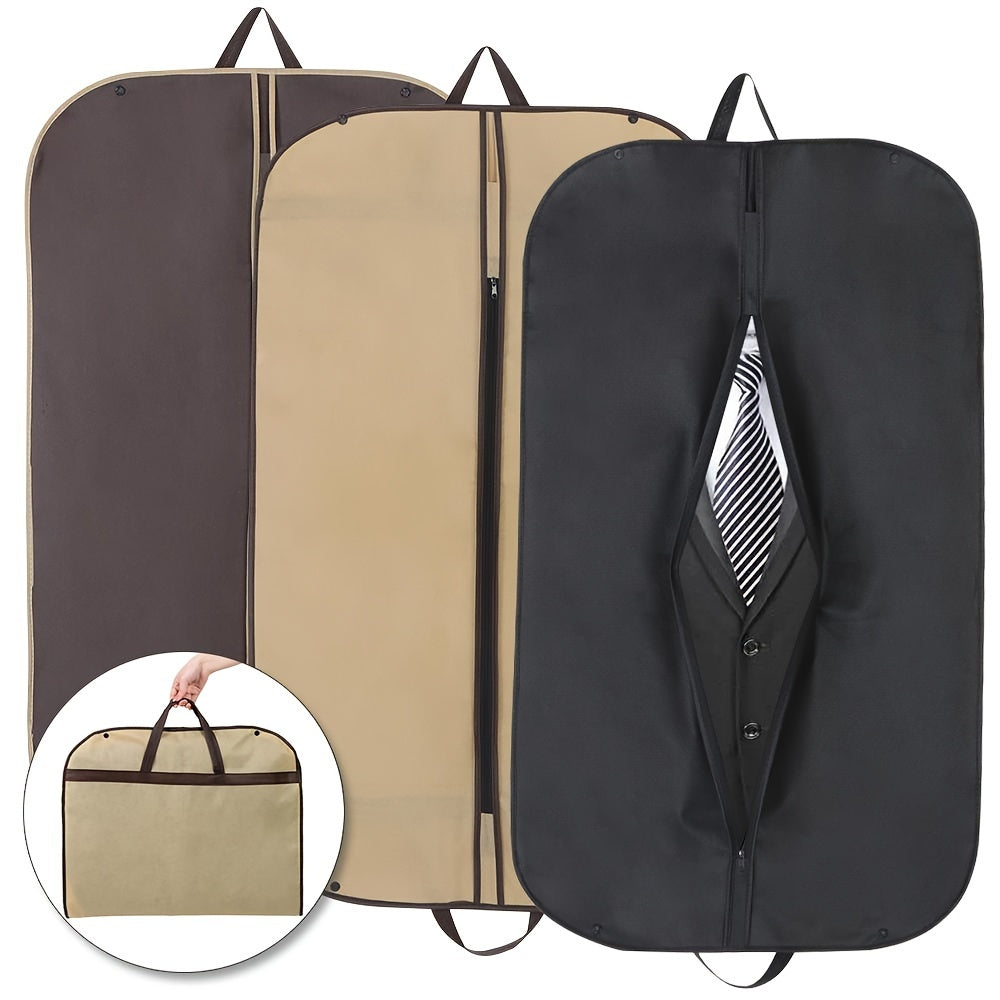 Wall Hanging Bedroom Organizer - Foldable Garment Dress Protector, Moisture-Proof Suit Bag for Home, Non-Woven Fabric Coat Cover Case.