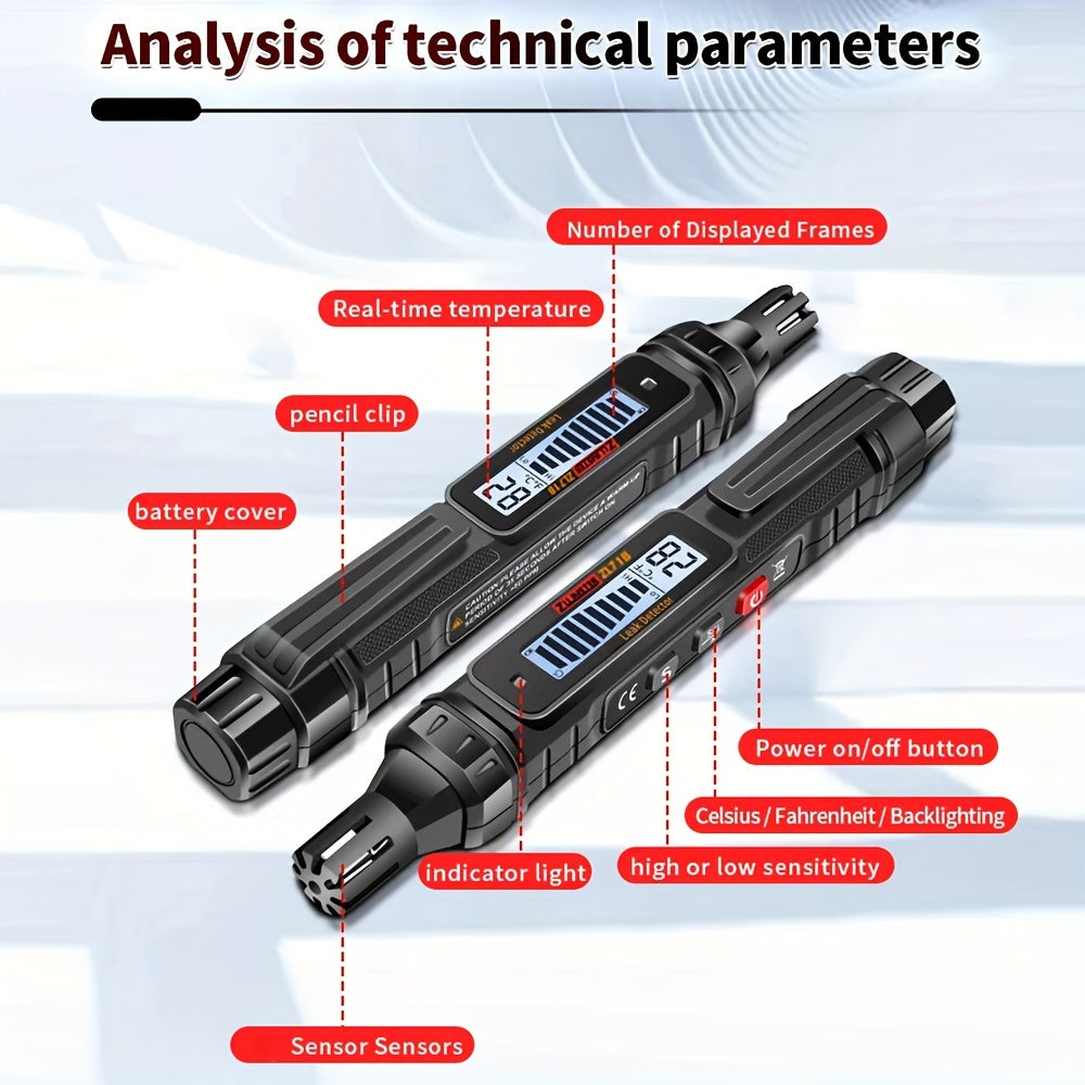 Combustible leak detector with buzzer alarm and ppm analyzer.