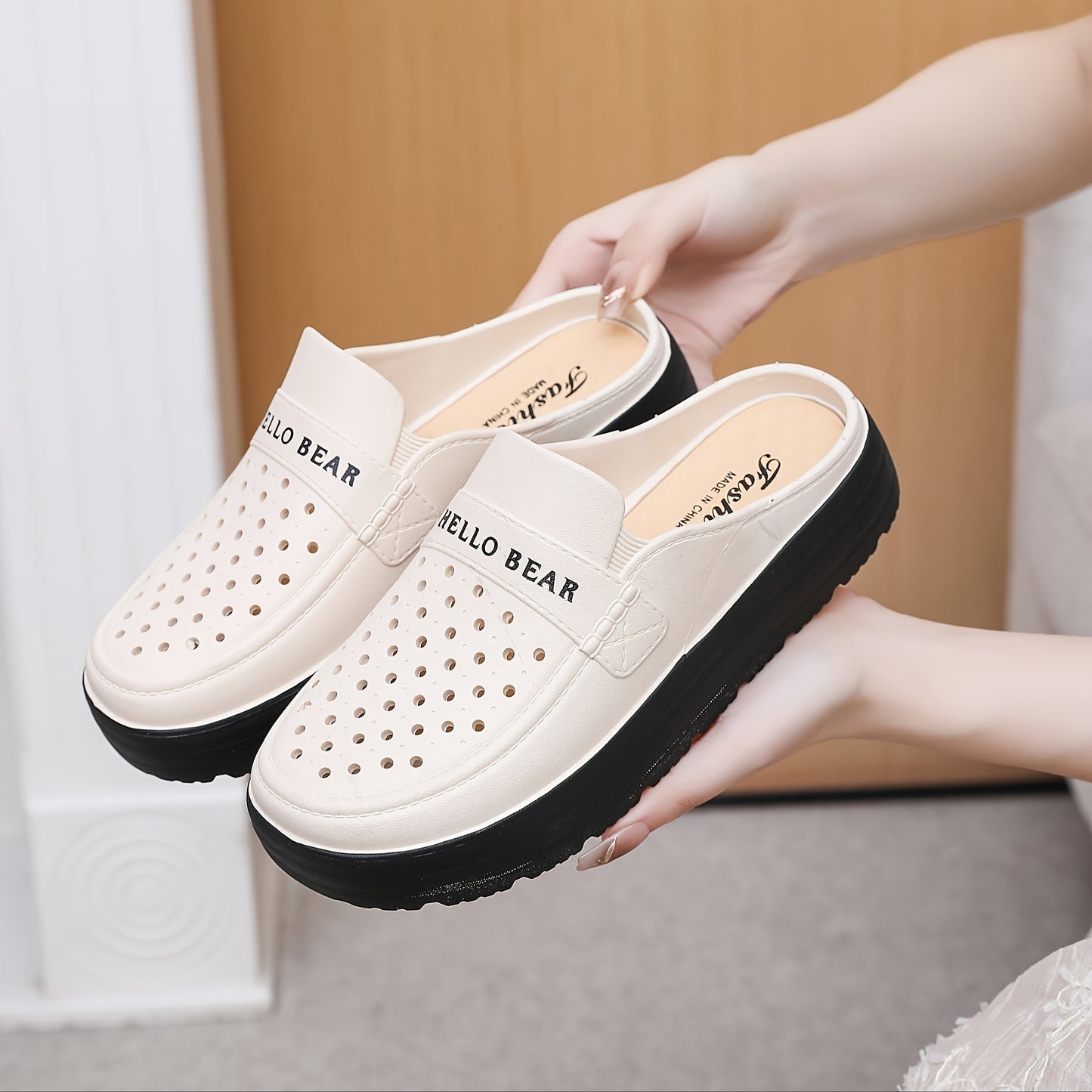 Valentine's Day gift: Summer thick-soled shoes for women with half-enclosed head, symbolizing love and companionship.