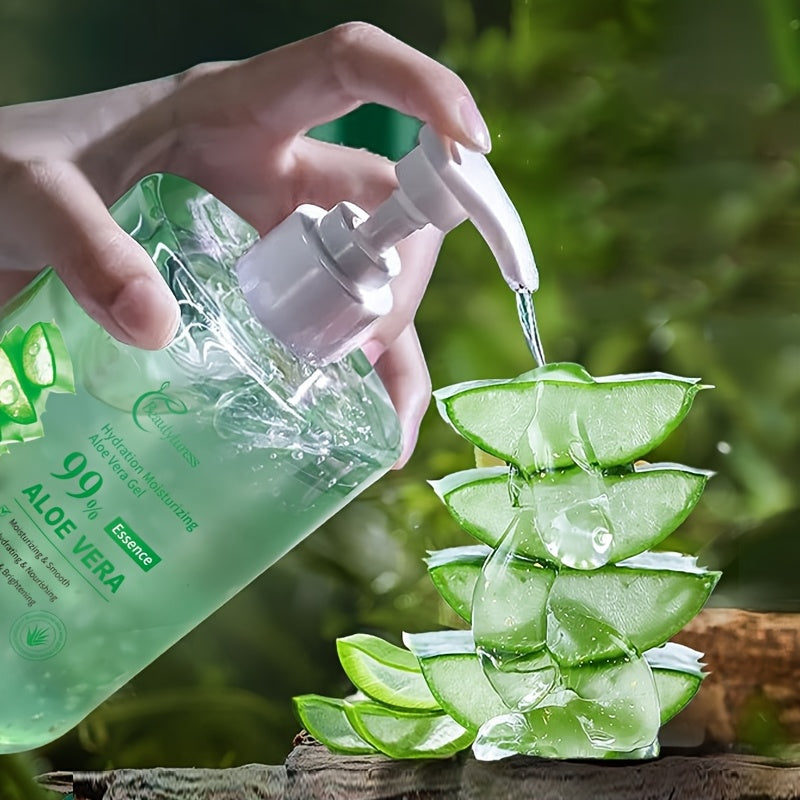 Namlantiruvchi Aloe Vera Gel quyoshga ta'sir qilgandan so'ng terini himoya qiladi va yangilaydi, quruqlik va qattiqlikni oldini oladi va yog'sizdir. Erkaklar va ayollar uchun mos bo'lib, foydalanish oson.