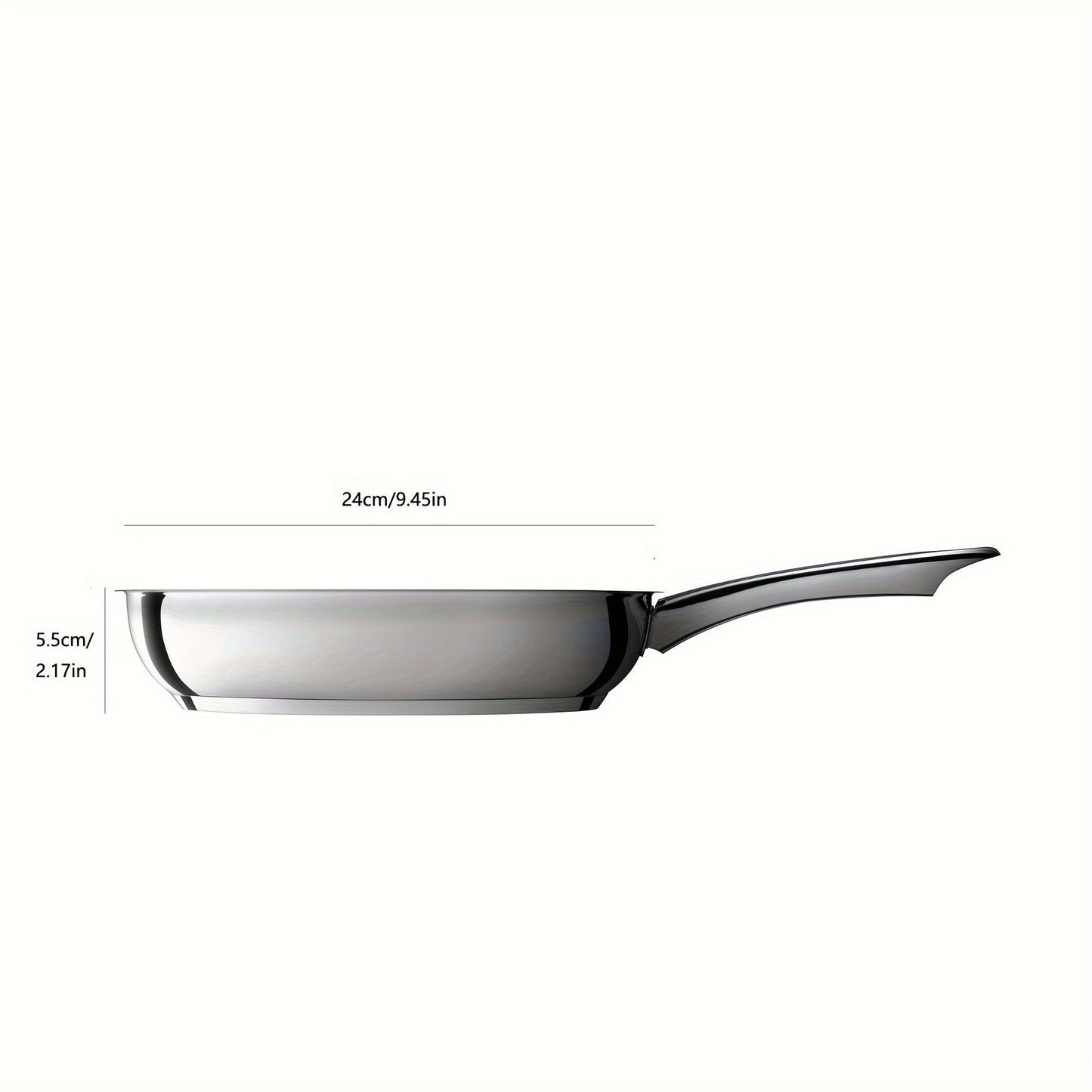 German-made Silit non-stick stainless steel frying pan, perfect for cooking steak and eggs. Induction compatible and dishwasher safe. Smooth surface ideal for Halloween, Christmas, and Black Friday.